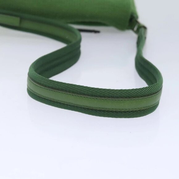 PRADA Shoulder Bag Knitted Fabrics Green Silver Auth 93808 - Picture 9 of 16